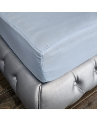 Prześcieradło Muślinowe z gumką 120x200x30 cm BŁĘKIT