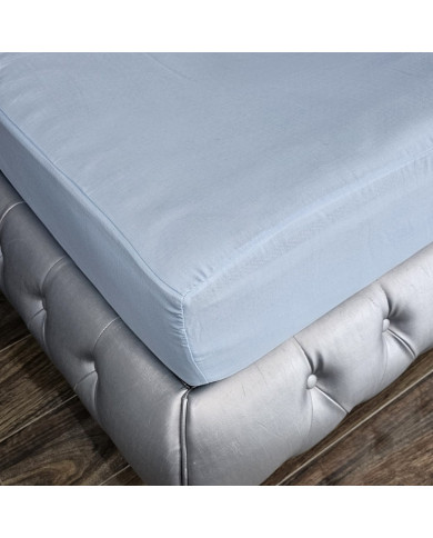 Prześcieradło Muślinowe z gumką 120x200x30 cm BŁĘKIT