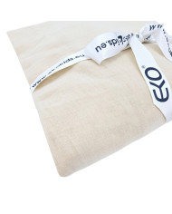Muslin sheet with elastic band 120x200x30 cm LATTE