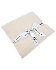 Muslin sheet with elastic band 120x200x30 cm LATTE