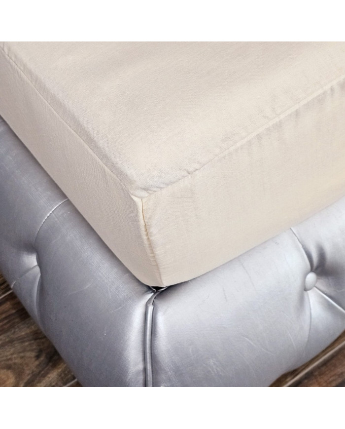 Muslin sheet with elastic band 120x200x30 cm LATTE