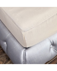 Muslin sheet with elastic band 120x200x30 cm LATTE