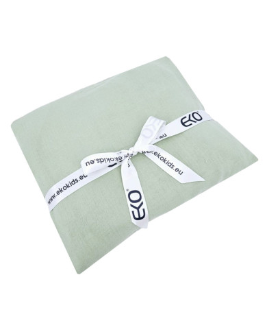 Prześcieradło Muślinowe z gumką 120x200x30 cm ZIELONY