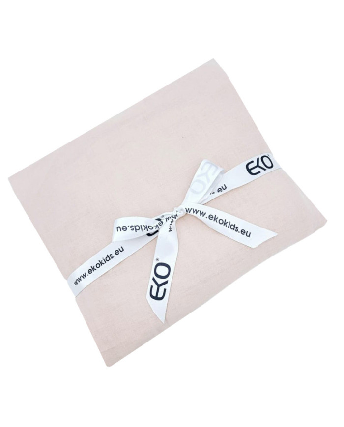 Prześcieradło Muślinowe z gumką 120x200x30 cm PUDROWY RÓŻ