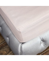 Prześcieradło Muślinowe z gumką 120x200x30 cm PUDROWY RÓŻ