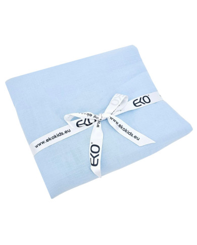 Prześcieradło Muślinowe z gumką 160x200x30 cm BŁĘKIT