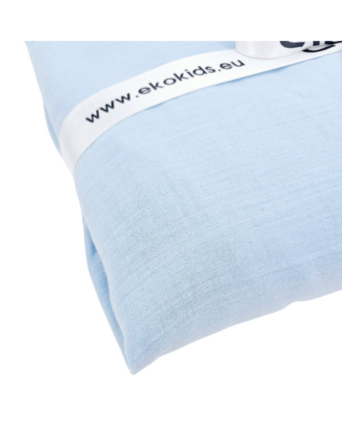 Prześcieradło Muślinowe z gumką 160x200x30 cm BŁĘKIT