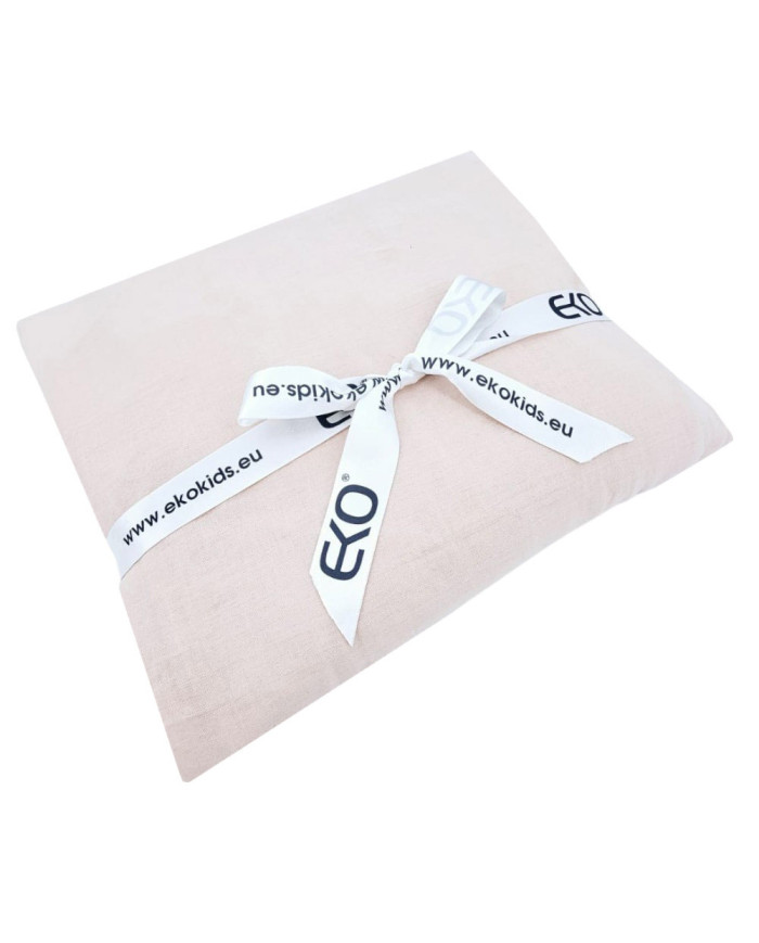 Prześcieradło Muślinowe z gumką 160x200x30 cm PUDROWY RÓŻ