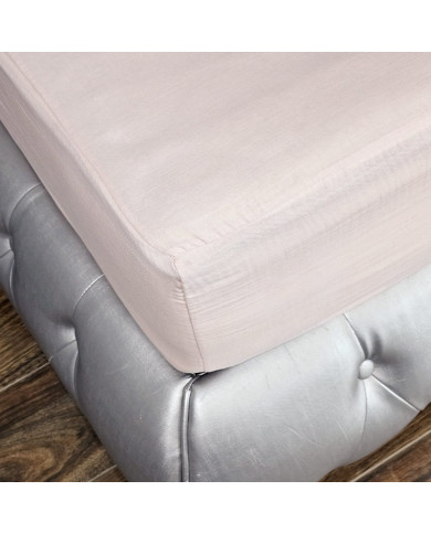 Prześcieradło Muślinowe z gumką 160x200x30 cm PUDROWY RÓŻ