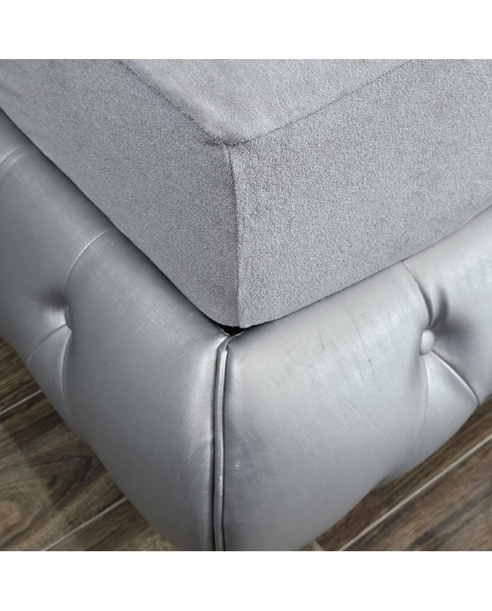 Terry sheet with elastic 200x220x30 cm PALE GREY