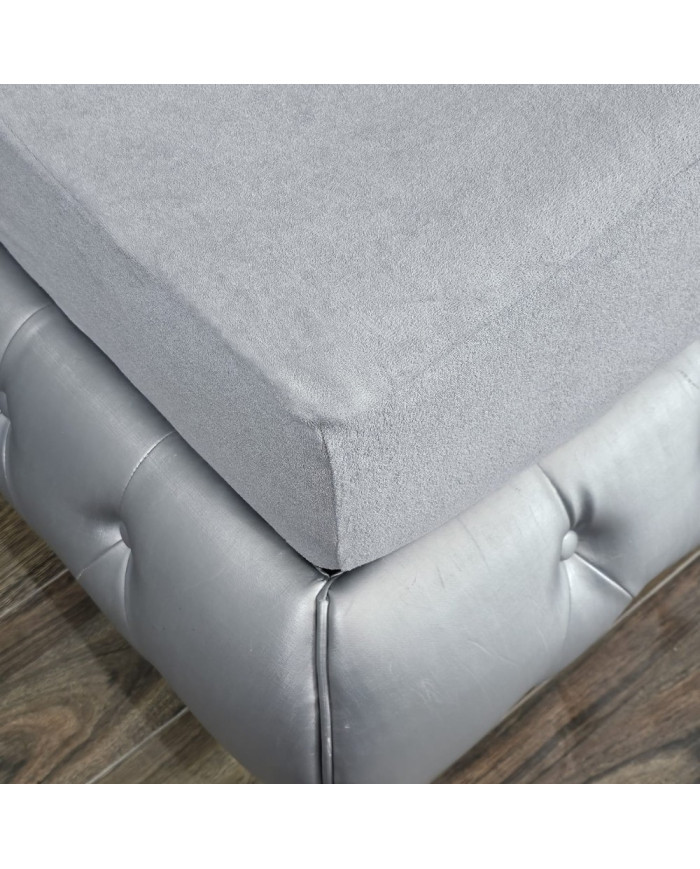 Terry sheet with elastic 200x220x30 cm PALE GREY