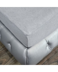Terry sheet with elastic 200x220x30 cm PALE GREY