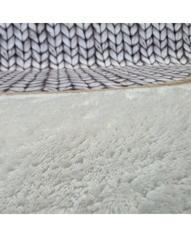 Narzuta drukowana 160x200 cm KNITT BEIGE
