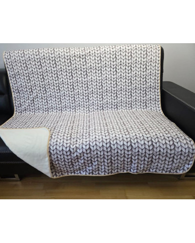 Narzuta drukowana 160x200 cm KNITT BEIGE