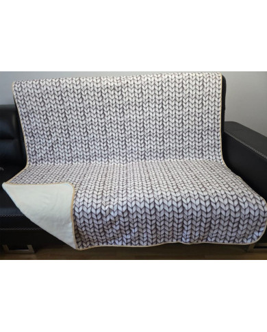 Narzuta drukowana 160x200 cm KNITT BEIGE