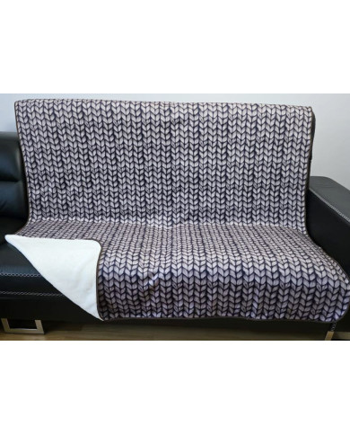 Narzuta drukowana 160x200 cm KNITT BROWN