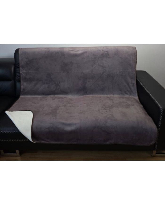 Narzuta drukowana 160x200 cm STONE BROWN