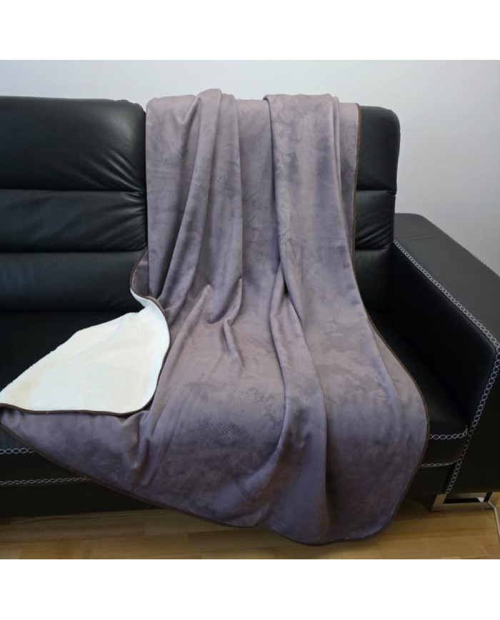 Narzuta drukowana 160x200 cm STONE BROWN